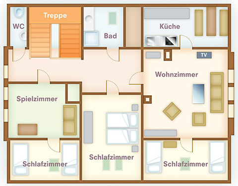 Grundriss Ferienwohnung Aschberg
